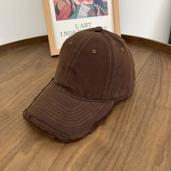 SikaFu Retro Personality, Distressed Baseball Cap, Women's Version, Trendy Spring And Summer, Sun Protection, Sun Shading, Soft Top Duckbill Cap, Versatile Trend