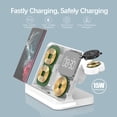 thumbnail image 2 of Digital Alarm Clock 3 in 1 Multifunctional Wireless Charger Compatible with Huawei/iPhone/Samsung Phone Watch Earphone Fast and Safe Charging With LED Night Light, 2 of 10