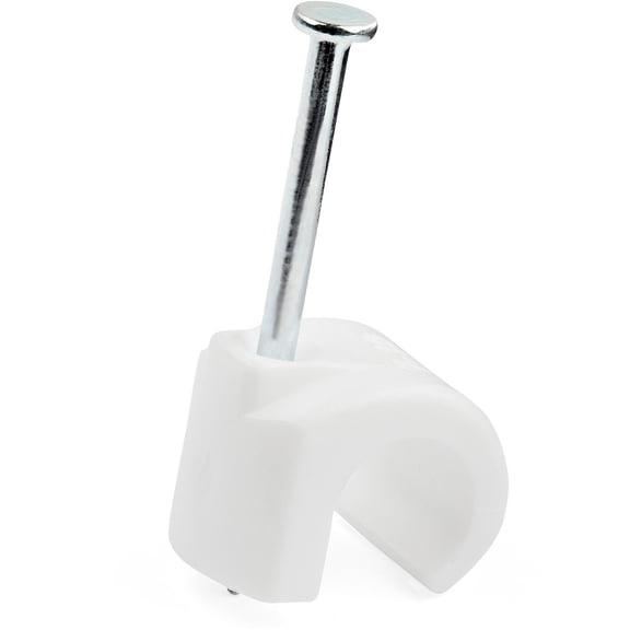 StarTech 100 Pk L Cable Clips Wire Fasteners White TAA CBMNMCC3