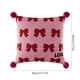 thumbnail image 3 of Cojín decorativo con lazo rojo | Cojín cuadrado de 45 x 45 cm con funda extraíble para sofá, cama y silla de oficina, 3 of 5
