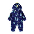 thumbnail image 5 of FASHOFT Baby Boy Halloween Outfit Plush Flannel Dinosaur Cartoon Onesie Cosplay Jumpsuit For Kids Winter Home Casual Loungewear Halloween Blue 19-24 Months, 5 of 9