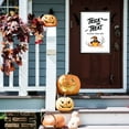 thumbnail image 2 of Koyal Wholesale Happy Halloween Candy Sign, Scary Pumpkin with Witch Hat Halloween Signs 12 x 18 Inch Frame Included, 2 of 5