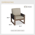 thumbnail image 4 of COOS BAY Outdoor Patio Furniture, Cedar Patio Club Chair, Modern Solid Wood Chair Conversation Single Armchair with Cushion, Outdoor Sofa Set for Garden, Backyard, Beige, 4 of 10