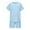 Blue, variant on Boys Summer Casual Outfits Solid Color Short Sleeve T-Shirt Shorts Set