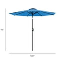thumbnail image 6 of Melocadol 9FT Outdoor Patio Umbrella, Outdoor Table Umbrella with Sturdy Ribs, Push Button for Tilt Adjustment, Crank Lift, for Pool, Yard, Garden, Deck, Blue, 6 of 6