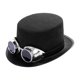 thumbnail image 1 of Sombrero de copa steampunk, tocado decorativo para cosplay, rave, bodas y actuaciones en escenarios. Vasos de plata, 1 of 9