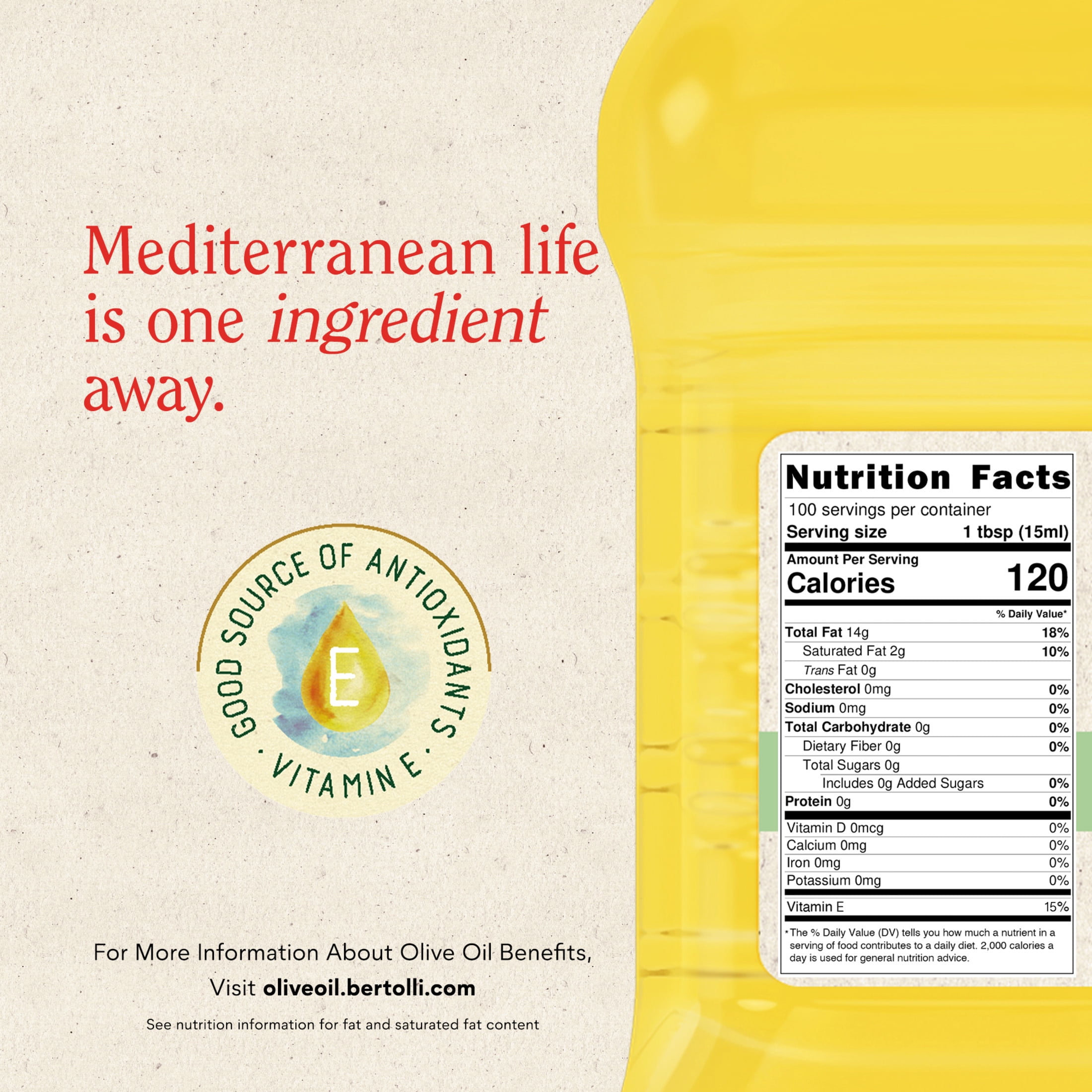(4 pack) Bertolli Olive Oil, Extra Light, 50.7 fl oz