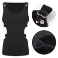 thumbnail image 5 of vastwit Mens Bodybuilding Muscle Tank Tops Sleeveless Ribbed Knit Shirts Night Clubwear Cut Out Tops Black A XL, 5 of 9