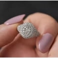 thumbnail image 2 of 2.30Ct Round Cut Lab Created Diamond Cluster Women's Engagement Ring 14K White Gold Plated 925 Silver, 2 of 3