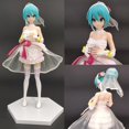 thumbnail image 3 of Anime nuevo 23cm Hatsune Miku Kawaii cantante Virtual Miku Manga estatua vestido de novia blanco chica PVC figura de acción juguete coleccionable, 3 of 4