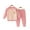 Spliced Lion Powder, variant on Esaierr Toddler Newborn Boys Girls 2Pcs Autumn Winter Underwear Set Baby Long Sleeve Cardigan Sleep Top Elastic Pants Baby Sports Casual Therma Pjs 2 Piece Outfits for 3M-24M