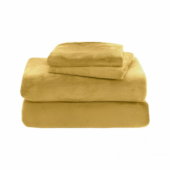 AUQ Extra Soft Velvet Plush Queen Micro Fleece Sheet Set,Deluxe Microplush Non Pilling Sheets,Deep Pocket Velvet Luxe Collection 3 Pcs