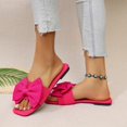 thumbnail image 7 of Agkizg Womens Indoor Outdoor Slides, Beach Walking Sandals, Squares Toe Flat Slide Sandals Bow Decorative Casual Indoor Outdoor Summer Daily Slippers, 7 of 7
