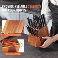 thumbnail image 4 of VEVOR Knife Storage Block 25 Slots, Acacia Wood Universal Knife Holders Without Knives, Large Countertop Butcher Block Knife Organizer, Multifunctional Knife Rack Stand, 4 of 9