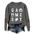 thumbnail image 5 of Chandail en Molleton à Col Rond Imprimé Football pour Femmes Manches Longues Chandail Décontracté Doux Confortable Sport et Usage Quotidien, 5 of 5