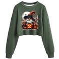 thumbnail image 1 of Ailaofu Women's Sweatshirt Fall Halloween Lantern Long Sleeve Pullover Spooky Season Sweatshirt, 1 of 2