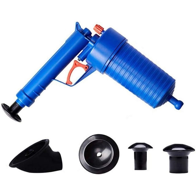 Pistola de aire Power Drain - Fregadero manual de alta presión - Herramienta de limpieza con 4 diferenciales