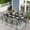 Brown, variant on Sophia & William 9 Piece Patio Metal Dining Set Expandable Patio Dining Table and 8 Brown Textilene Chairs