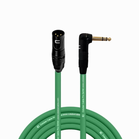 Coluber Cable Right Angle 1/4 TRS to XLR Male (3-Pin) Balanced Stereo Cable