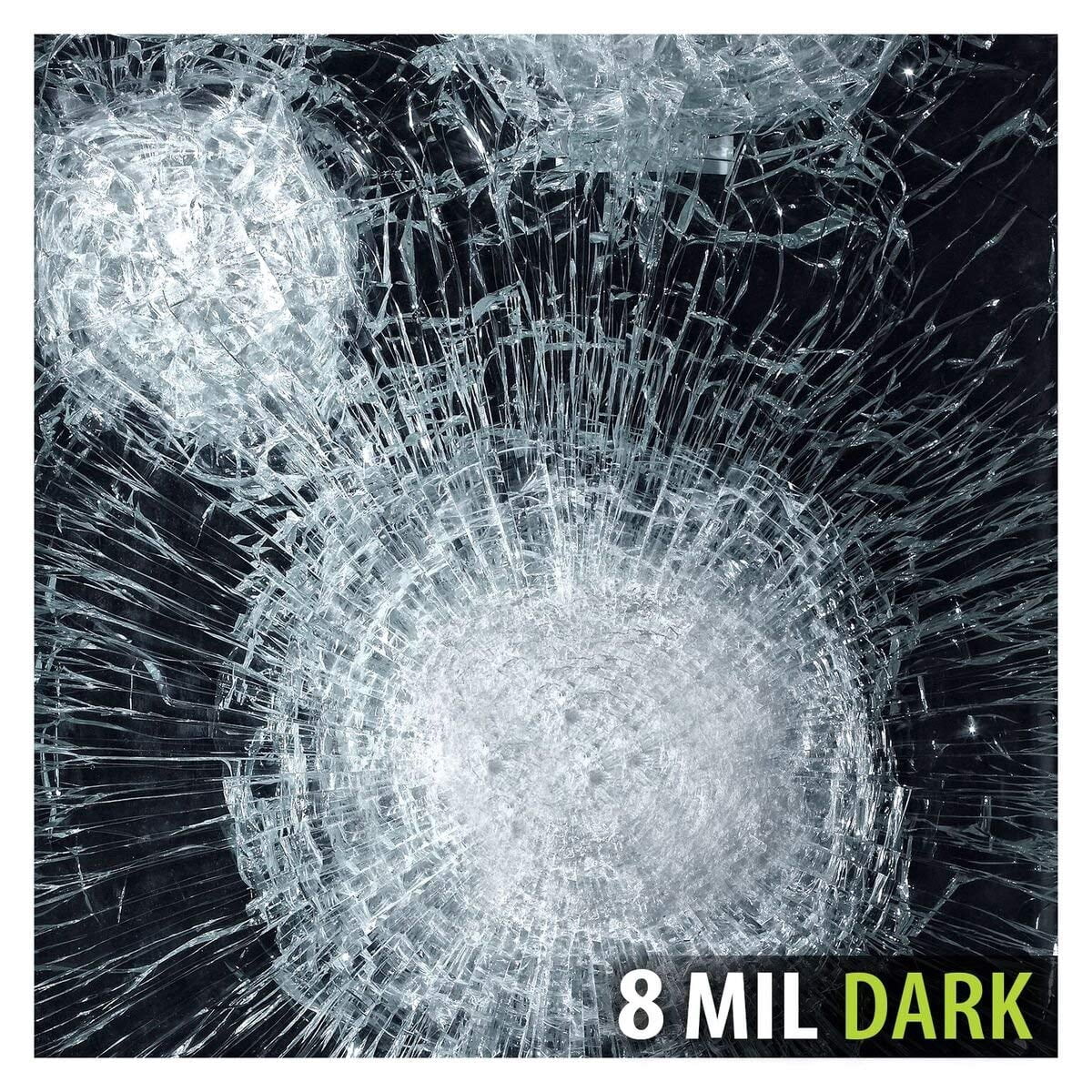 BDF S8MB20 Security and Daytime Privacy 8 Mil Black 20 (Dark) Window Film 24in X 24ft