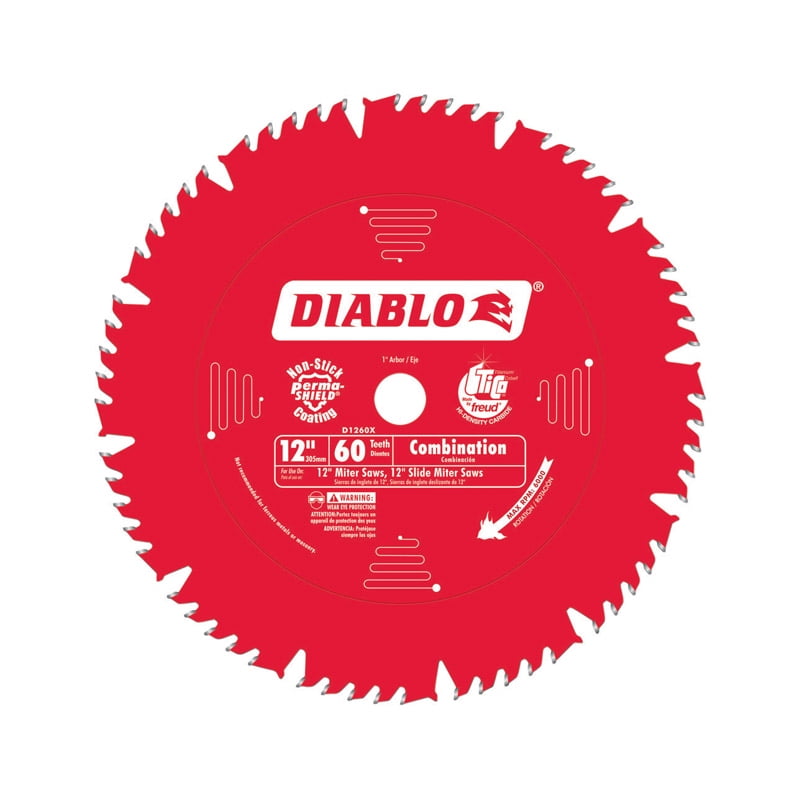 Carbide Tip Circular Saw Blade 60 Teeth, Diablo 10 Inch Combination Table Saw Blade