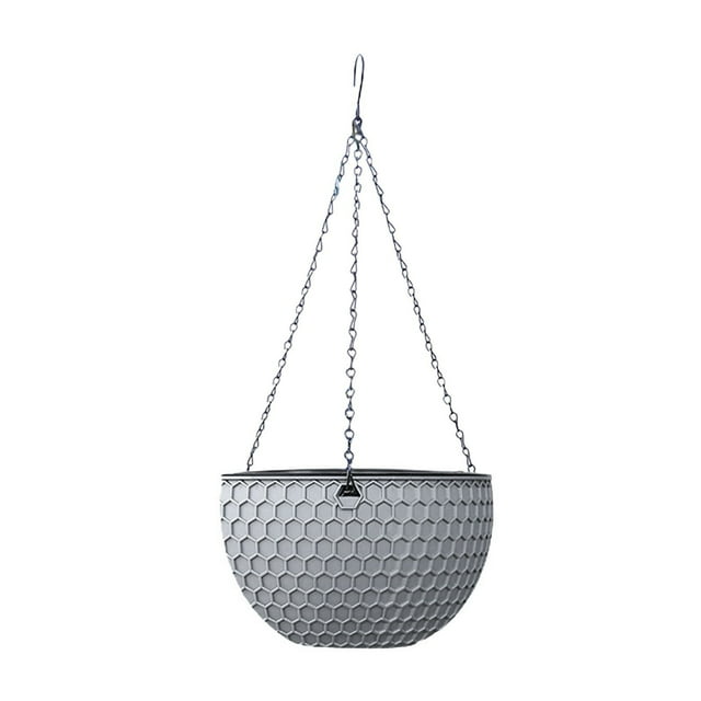Petit Pot de Fleurs Suspendu en Rotin, Design Européen en Nid d'Abeilles, Jardinière Intérieure Extérieure pour