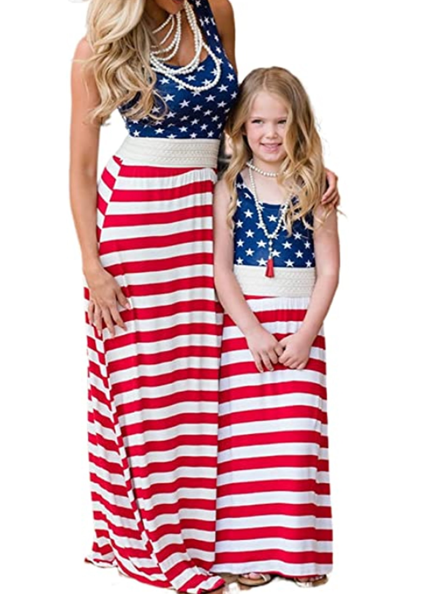 Family Matching Fruit Print Summer Dress Mommy and Me 1 Piece Patchwork Sleeveless Tank Dress Sundress