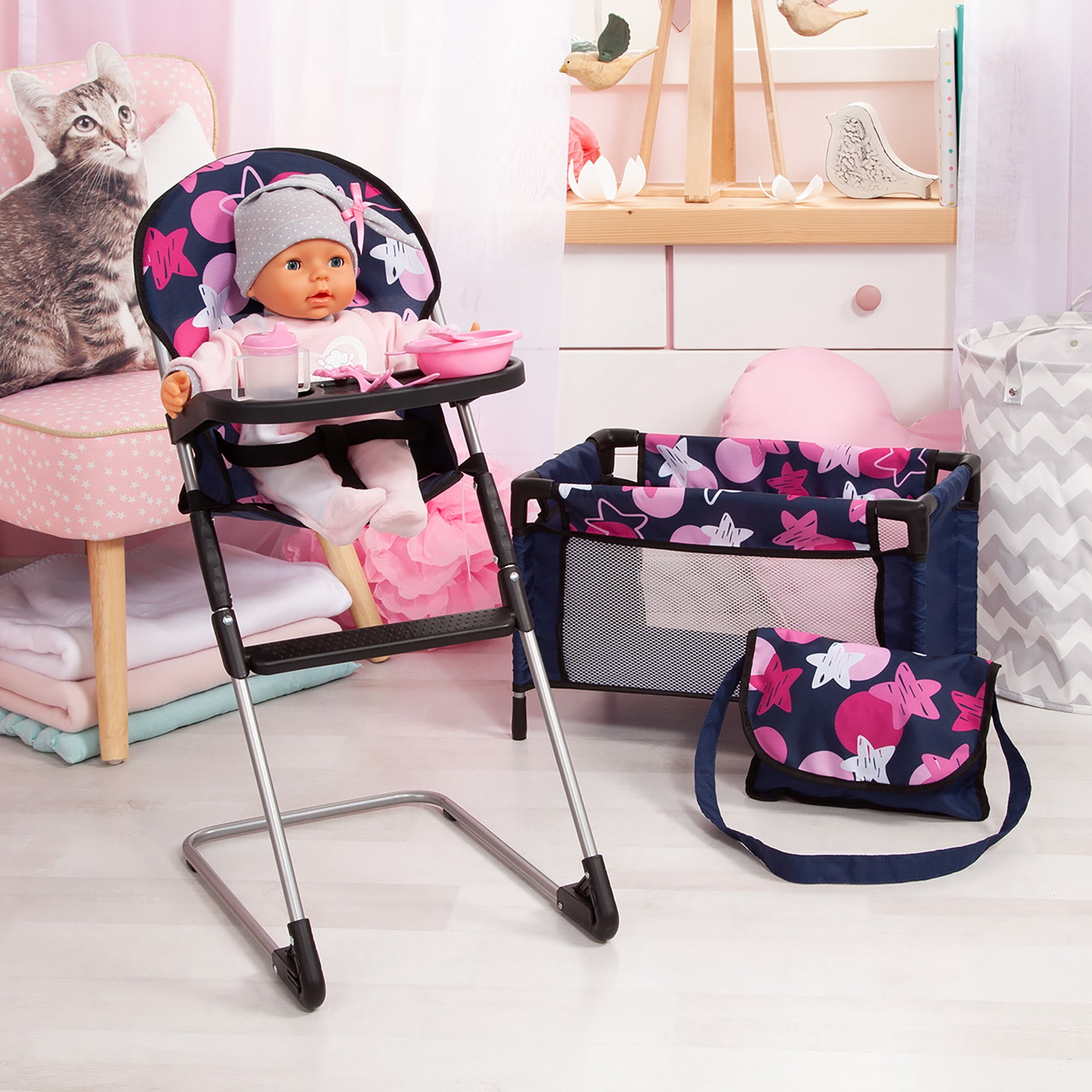 Bayer Accessory and Travel Set Doll Accessories, 9 Pieces