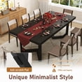thumbnail image 4 of 70" Solid Wood Dining Table for 6-8 People, Modern Farmhouse Kitchen Table Rectangular Dining Room Table for Home Office, 4 of 14