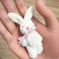 thumbnail image 4 of Small Stuffed Rabbit, 4 Inch Huggable Plush Toy, Provides a Sense of Calm and Affection, Great for Travel or as a Desk Companion, 4 of 8