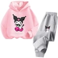 thumbnail image 5 of Conjunto de sudadera con capucha para deportes al aire libre para niños y niñas de 3 a 14 años con dibujos animados de Hello Kitty Kuromi, 5 of 5