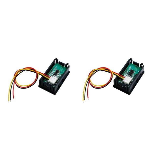 crativent Digital DC Voltmeter 0 -100V High Accuracy LED Display Voltage Meter Gauge Automotive Accessory red 2Set