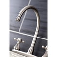 thumbnail image 4 of Kingston KB4728BXSP Metropolitan Two-Handle 4-Hole 8" Centerset Kitchen Faucet with Side Sprayer in Brushed Nickel, 4 of 7