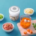 thumbnail image 4 of Mini picadora de alimentos eléctrica, procesadora de ajo con molienda rápida, 250 ml, color blanco, fácil de limpiar, material de calidad alimentaria, 4 of 7