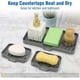 thumbnail image 2 of 3-Pack Soap Dishes for Bar Soap, Sponge Holder for Kitchen Sink, Silicone Sponge holder, bar Soap Holder (Grey), 2 of 4