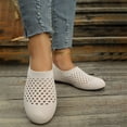 thumbnail image 2 of Rokment Mesh Slip on Penny Loafers Walking Shoes for Women 2026 Spring Summer Breathable Comfortable Hollow out Casual Driving Dress Flat Beach Travel Beige Size 6.5, 2 of 6