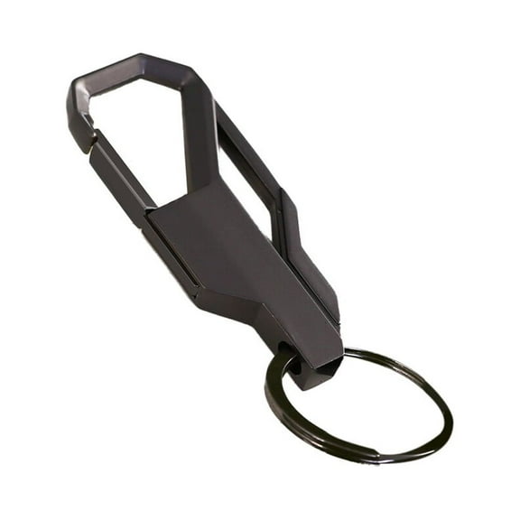 unbranded Packed Men Metal Keyring Creative Gift Pendant Car Key Chain Ring Decoration (Black)