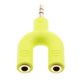 thumbnail image 3 of Divisor de auriculares Adaptador De Auriculares Para Auriculares Con Divisor De Audio Y Doble Conector Y De 3,5 Mm, Verde Verde Magideal Divisor de auriculares, 3 of 6