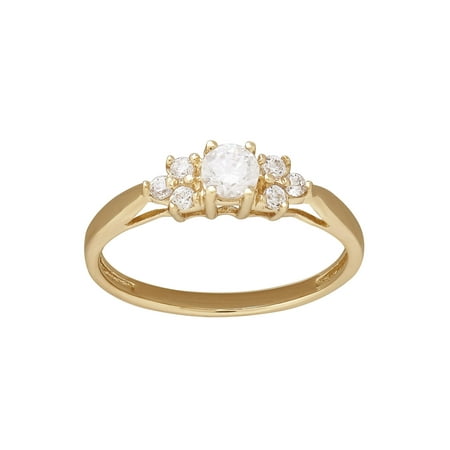 Believe by Brilliance .69 CTTW CZ Round 10K Yellow Gold Engagement Ring