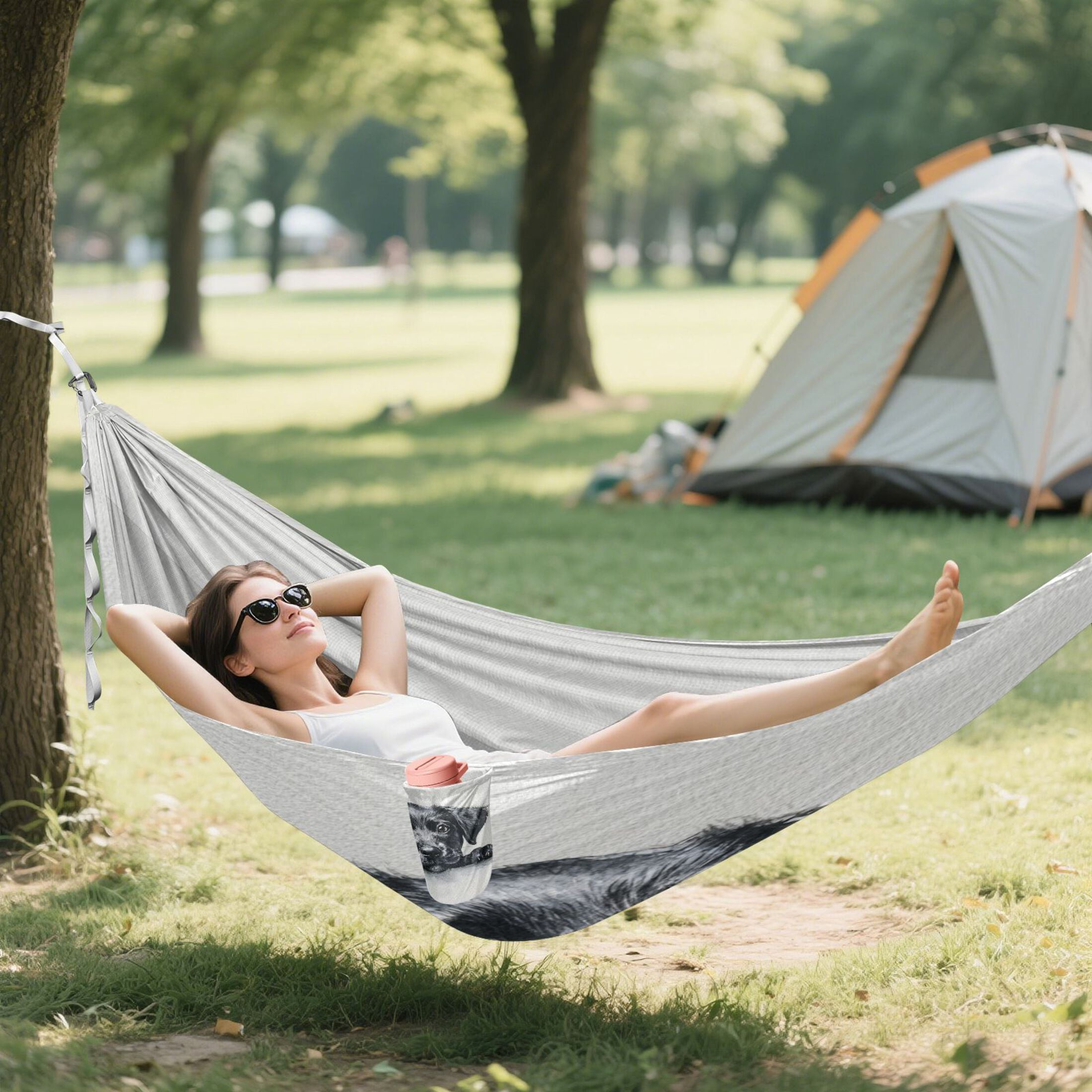 Hammock Camping Hammock Nylon Portable Hammock Travel Camping Hammock Adorable Small Black Dog