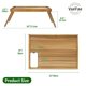 thumbnail image 2 of Bandeja de cama VaeFae de madera de acacia con patas plegables, 2 of 7