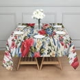 thumbnail image 3 of Pioneer Flower Floral Print Pattern Square Tablecloth,Waterproof Square Table Cover,Wipeable Spillproof Washable Table Cover for Home Kitchen Party Decor 42"X42"(107x107cm), 3 of 6