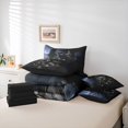 thumbnail image 6 of Homewish Horror Skull 7 Pieces Full Size Bedding Sets,Halloween Raven Full Size Bed in a Bag,Gray Flowers Bed Set,Black Reversible, 6 of 8