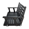 thumbnail image 7 of Fortune Candy 3-Seater Wooden Porch Swing with Hanging Chains, Heavy Duty 880 lbs, Black, 7 of 7