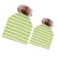thumbnail image 3 of Gorro de Cálido de Invierno para Madre Bebé, Gorro de Gorro para Niño Y Niño Pequeño - Verde, se describe Sunnimix Sombrero de niño padre de algodón, 3 of 8