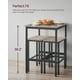 thumbnail image 5 of Mesa de bar VASAGLE para cocina y comedor pequeña, 60 x 60 x 90 cm, color gris, 5 of 9