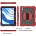 thumbnail image 4 of Shockproof Case for iPad Air 11 2025 / 2024,Anti drop silicone+PC Layer Protective Splicing Case 360 ° Rotating Handle Stand With Shoulder Strap,Red, 4 of 8