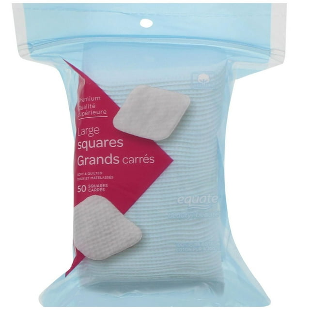 Grands carrés de qualité supérieure Equate Beauté, 50 unités