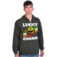 thumbnail image 5 of PACMAN Saint Paddys Lucky Charm Zip Up Hoodie Men's Women's Brisco Brands 2X, 5 of 6