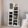 thumbnail image 2 of Imerelez Jewelry Armoire with Full Length Mirror 360° and Large Capacity Jewelry Organizer Armoire, Lockable Mirror with Jewelry Storage, Multi Storage Shelves, 2 of 8
